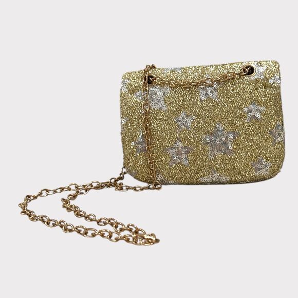 Popatu Gold Sequin Star Purse – Girls’ Crossbody Bag - Picture 3 of 3